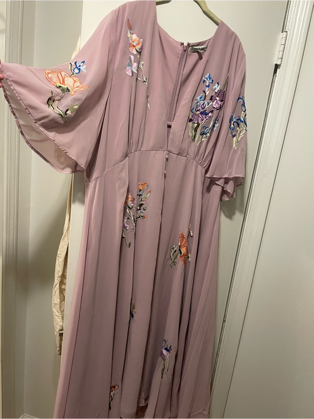 Hope & Ivy Dusty Pink Women's Dress - Elegant V-Neck size 24